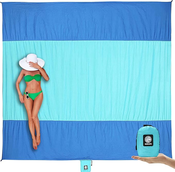Wekapo Sand‑Free Waterproof Beach Blanket